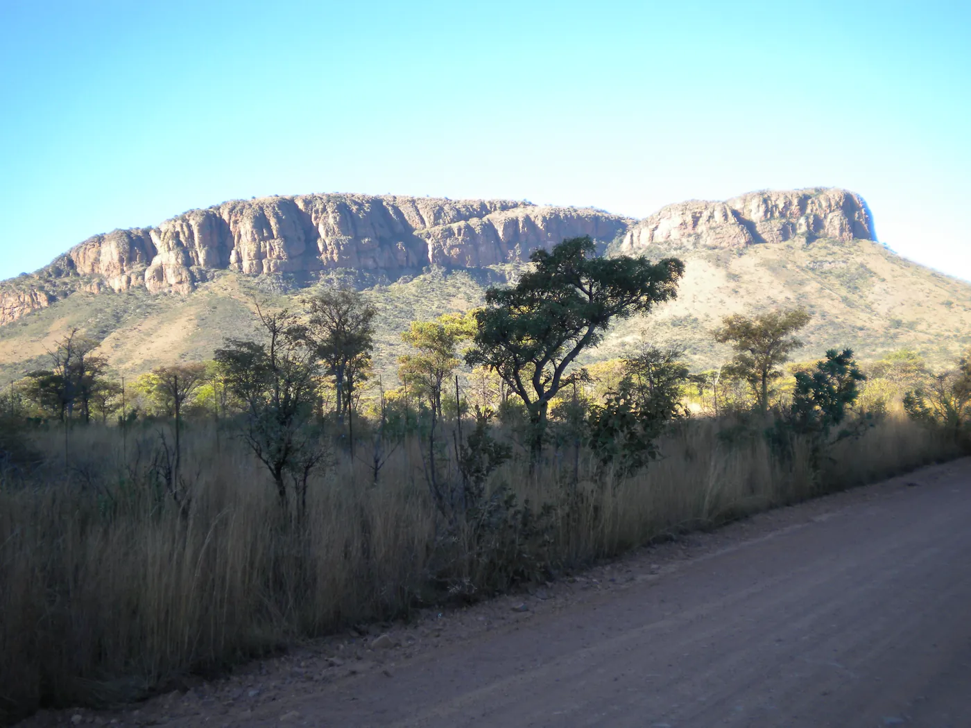 The flat-topped Kransberg mountain near Thabazimbi above the bushveld